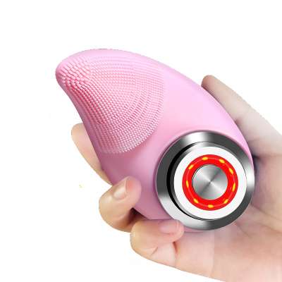 Electrical Waterproof Silicone Ultrasonic Vibration Skin Face Cleansing Spin Brush.